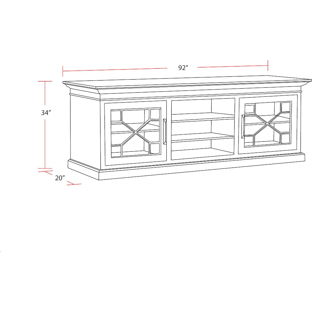 Sundance - Smokey Grey 92 In. TV Console. Picture 4