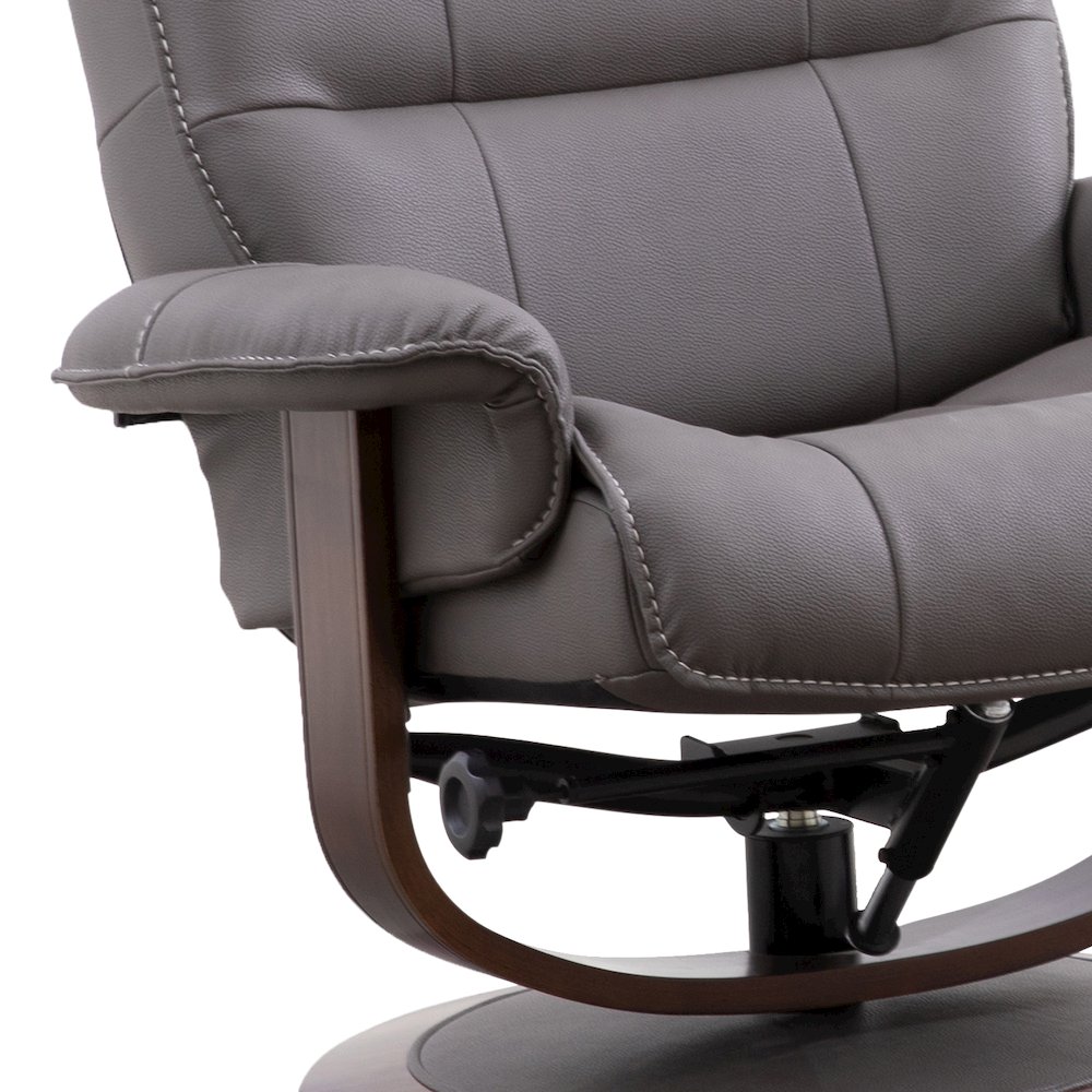 Knight - Haze Manual Reclining Swivel Chair and Ottoman. Picture 4