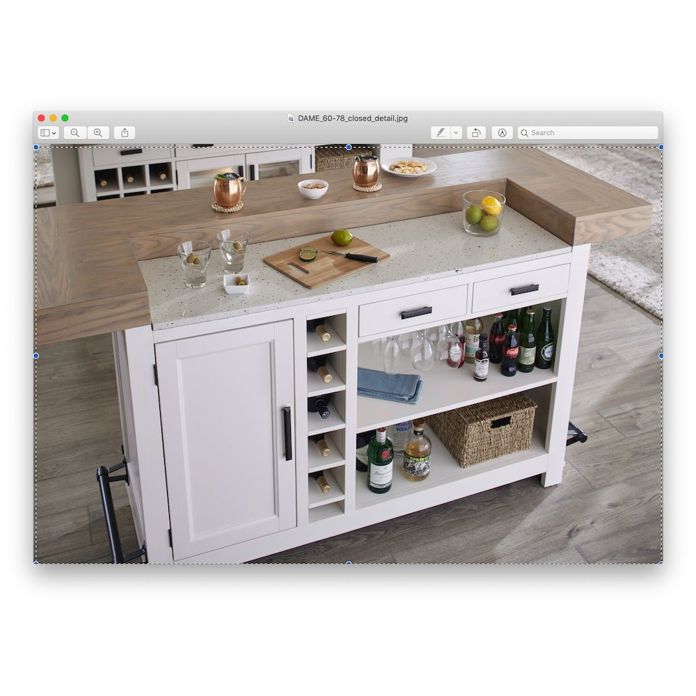 Parker House Americana Modern Dining 78 In. Bar with Quartz Insert. Picture 7