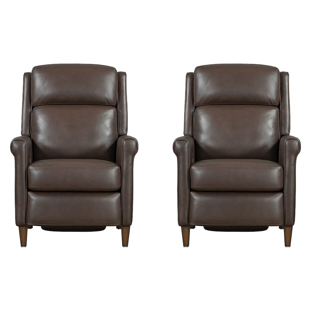 Northfield - Walnut Whirl Power Cordless High Leg Recliner P2 Two Pack. Picture 1