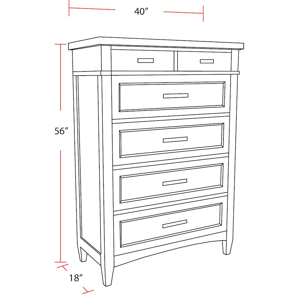 Modern Bedroom 6 Drawer Chest. Picture 17