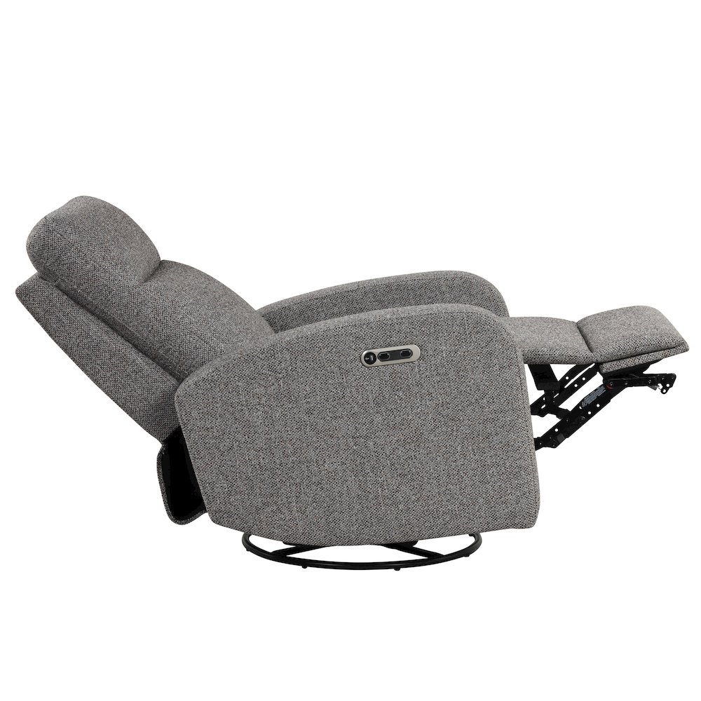 Thriller - Natural Beauty Grey Power Swivel Glider Recliner Two Pack. Picture 6