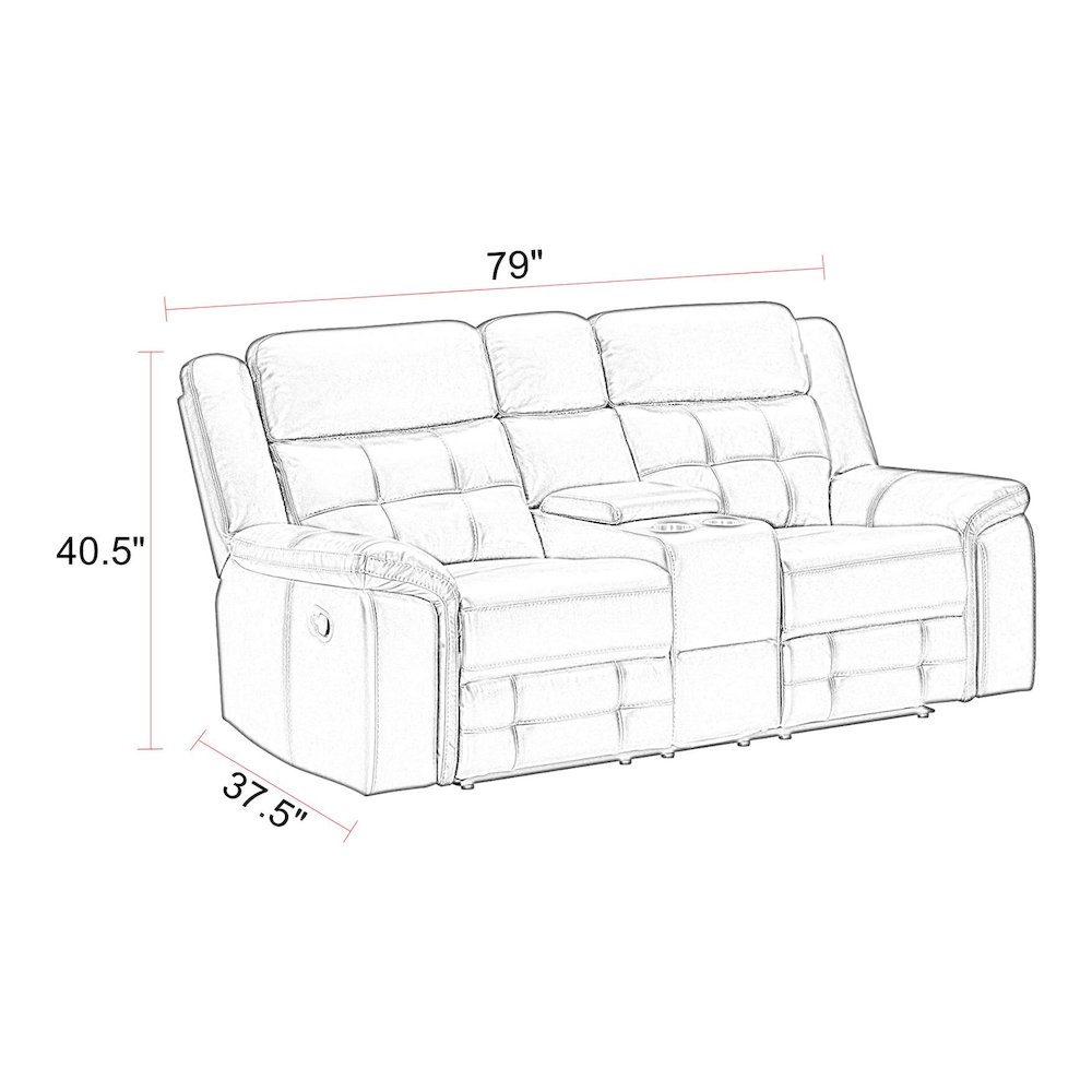 Clayton - Phantom Manual Console Loveseat. Picture 20