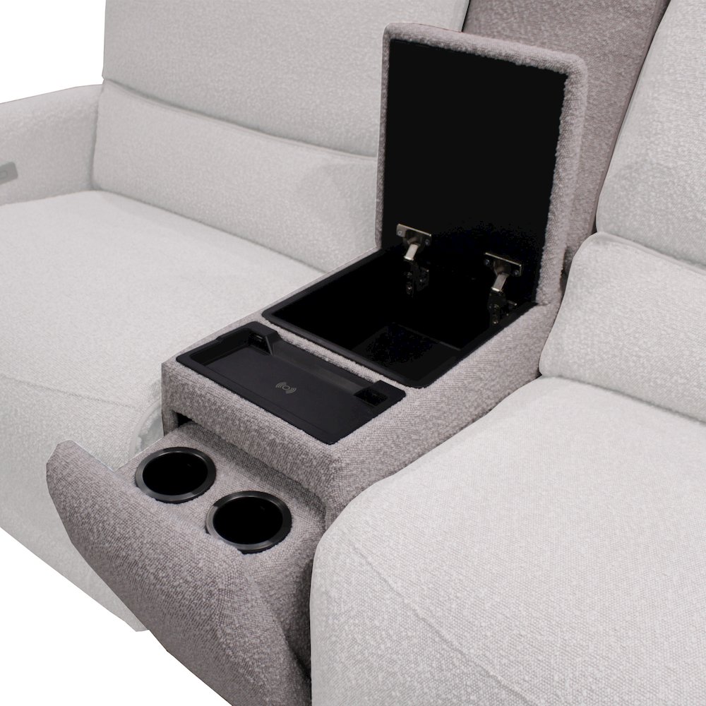 6 Piece Modular Power Reclining Sectional with Power Adjustable Headrests. Picture 2