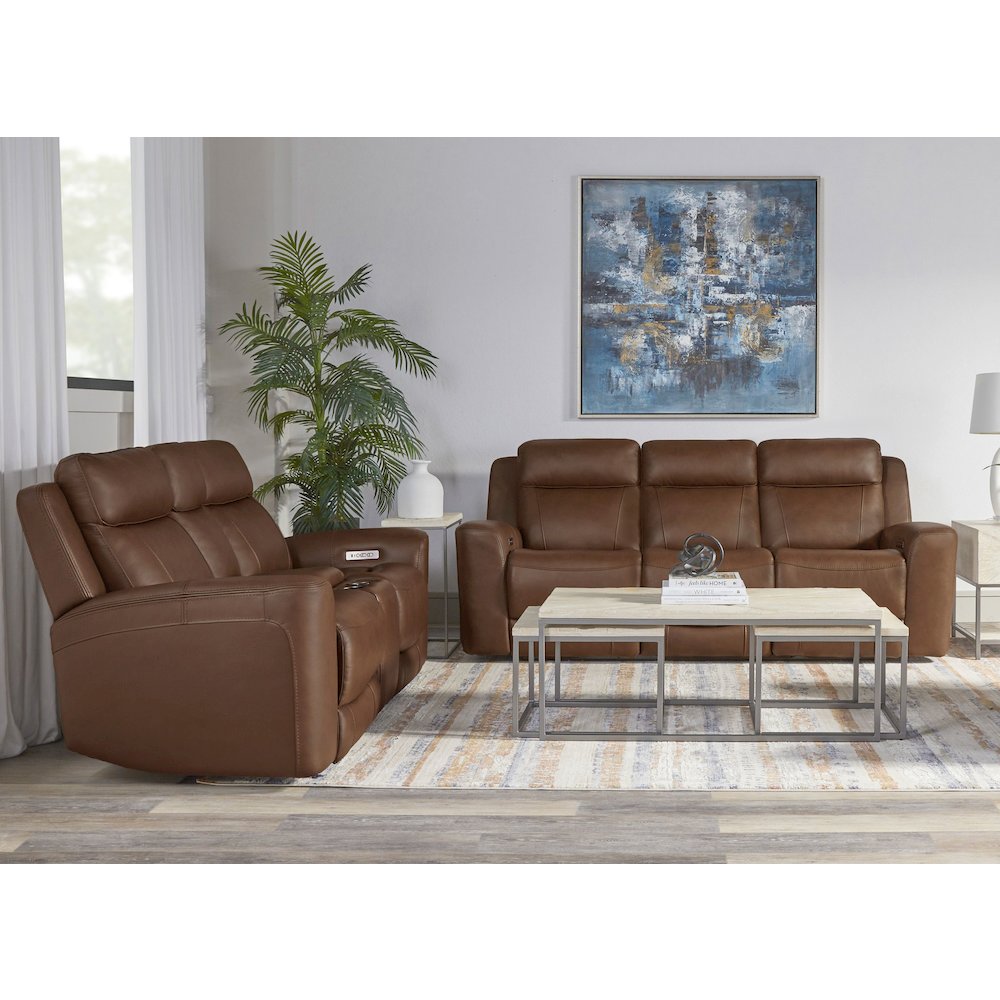 Calgary - Autumn Umber Power Reclining Sofa and Loveseat. Picture 8