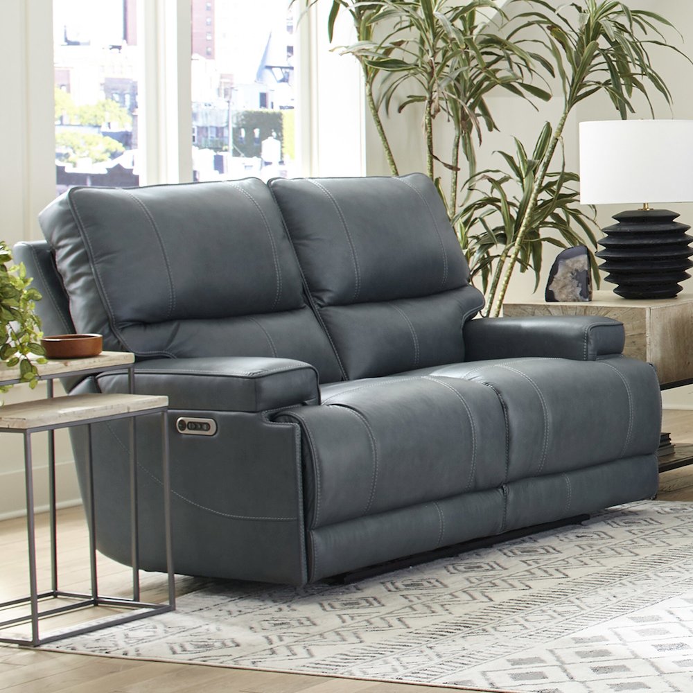 Whitman - Verona Azure - Powered By Freemotion Cordless Power Reclining Loveseat. Picture 6