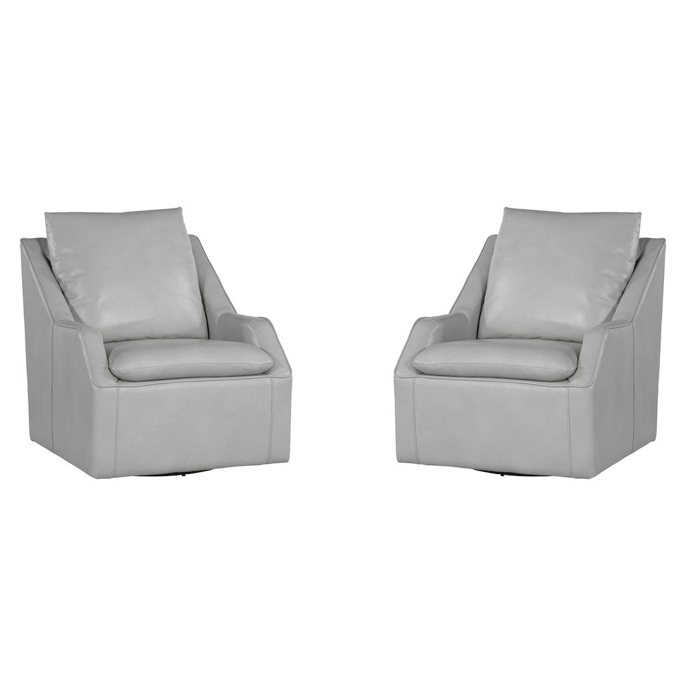 Asher - Steamboat Ice Swivel Accent Chair Two Pack. Picture 1
