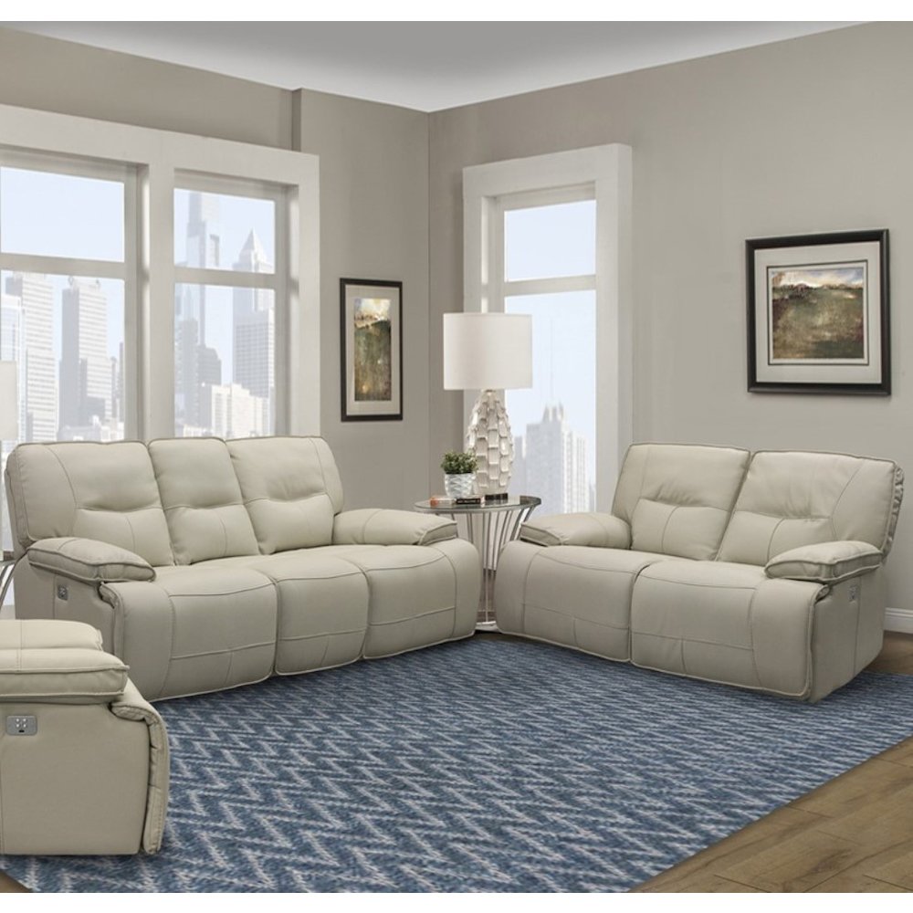 Spartacus - Oyster Power Reclining Sofa and Loveseat. Picture 4