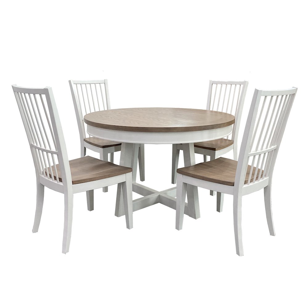 Modern Dining 48 In. Round Extendable Dining Table. Picture 3