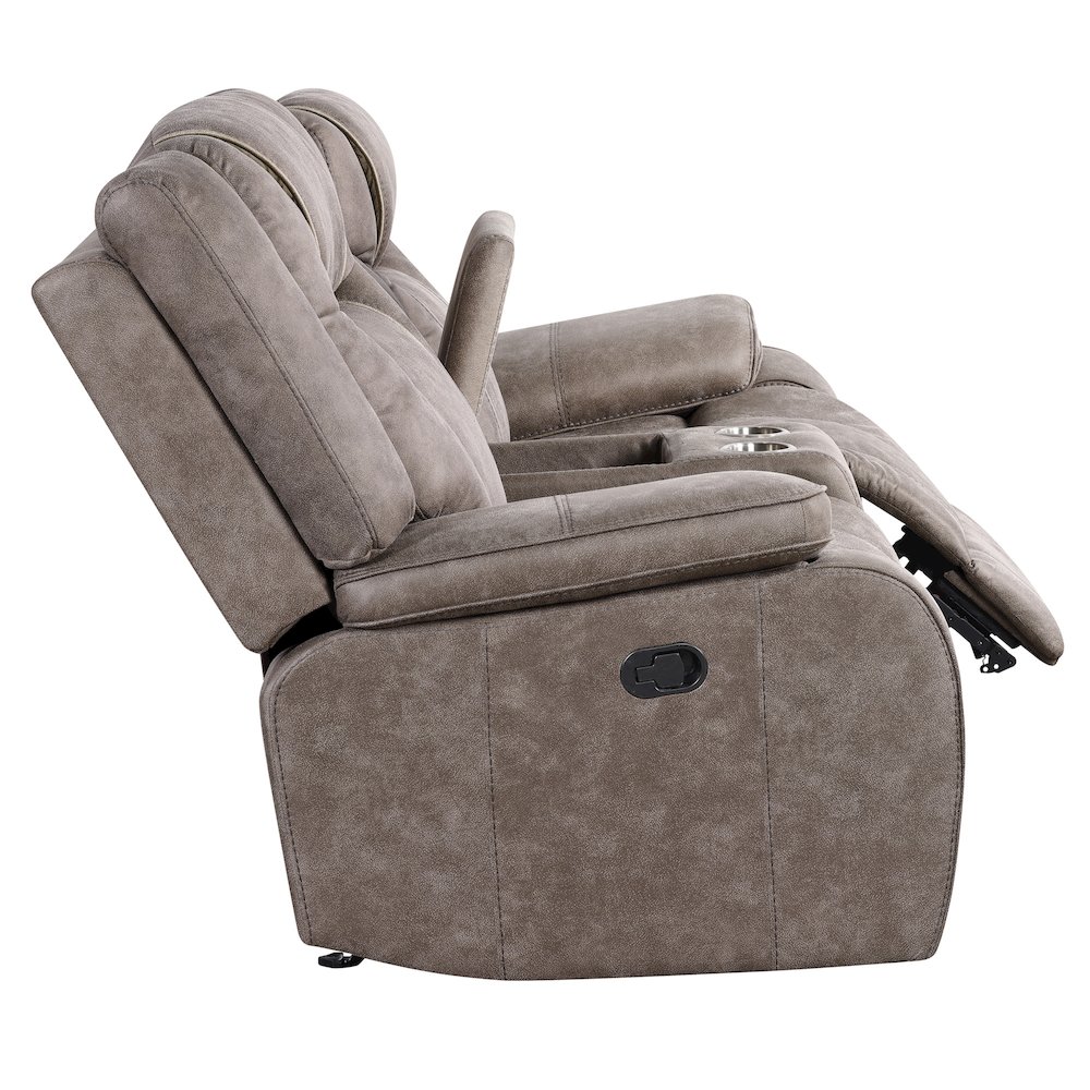 Blake - Desert Taupe Reclining Console Loveseat. Picture 5