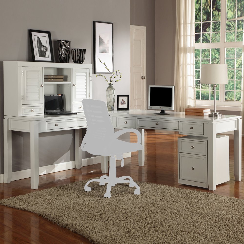 Boca 5 Piece L Shape Desk with Lateral File and Hutch. Picture 7