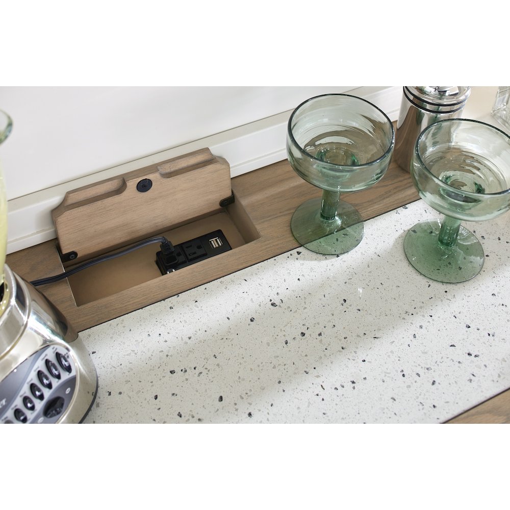 Modern Dining 66 In. X 19 In. Buffet Server with Quartz Insert. Picture 10
