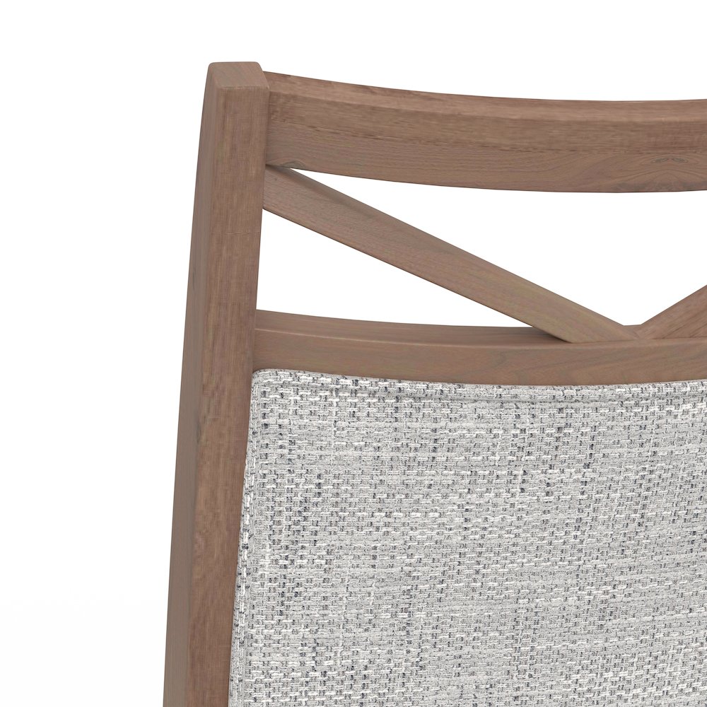 Modern Dining Extendable Trestle Table with 8 Upholstered Chairs. Picture 14