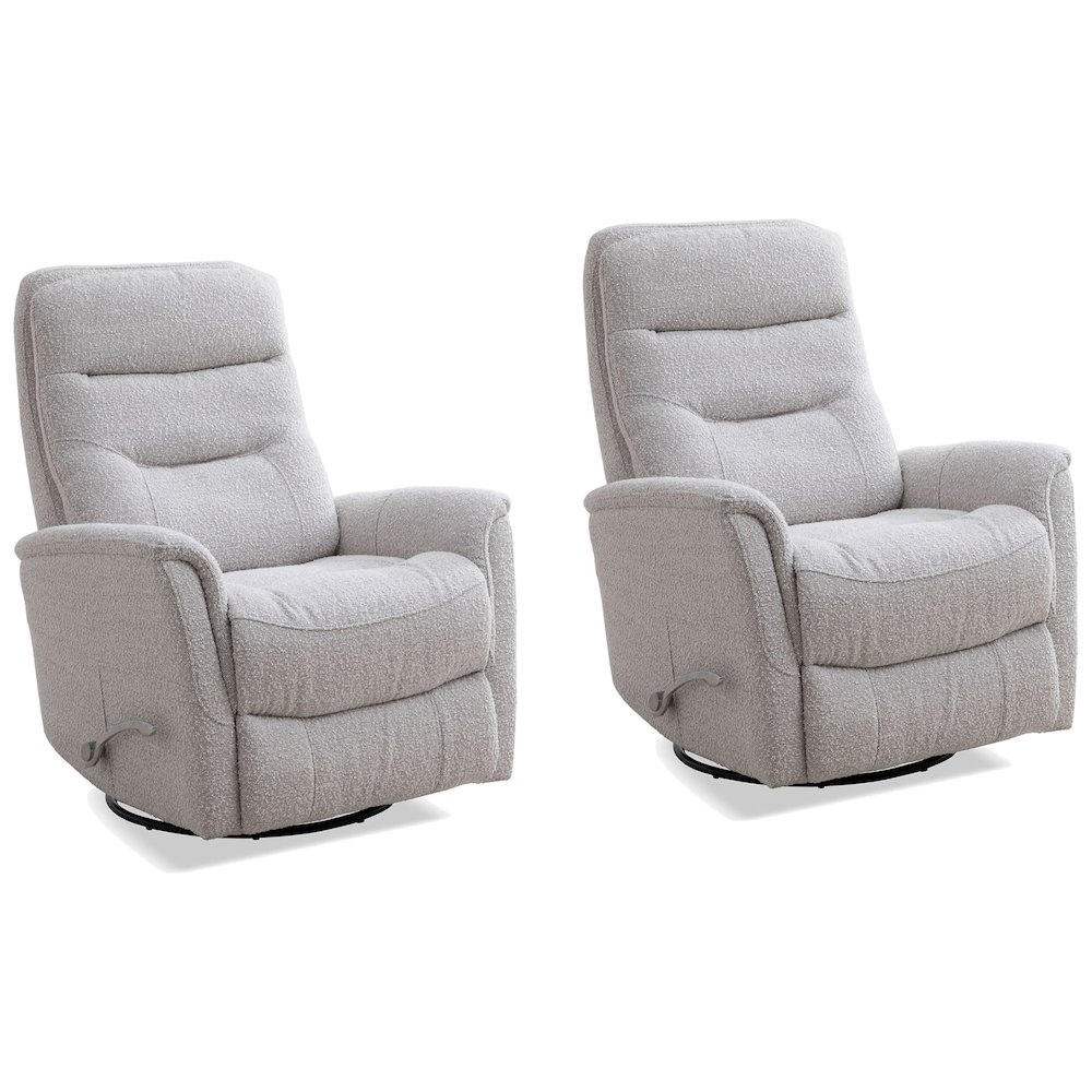 Gemini - Bloke Cotton Swivel Glider Recliner Two Pack. Picture 1
