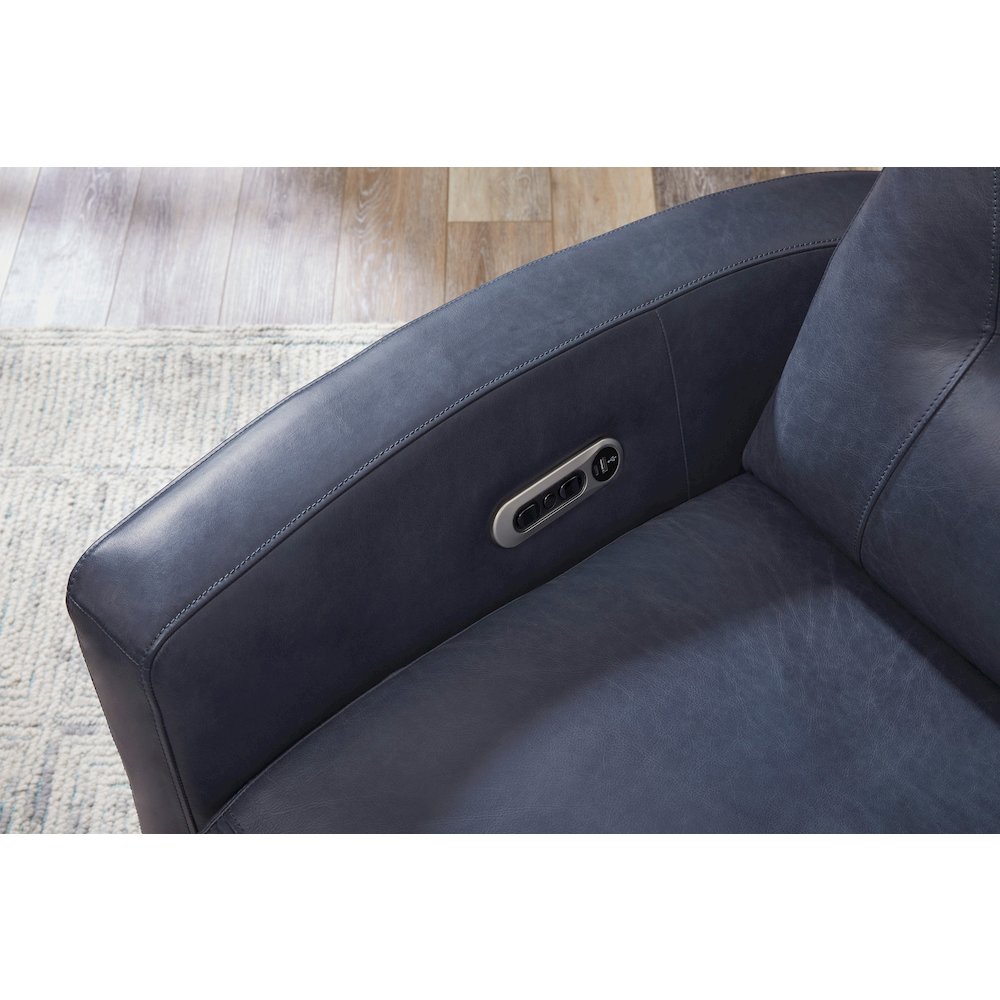 Remmington - Vintage Navy Power Swivel Glider Recliner P2 Two Pack. Picture 12