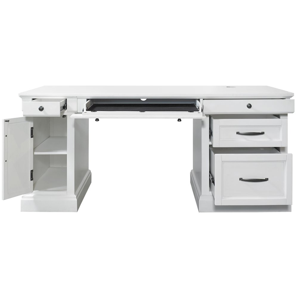 Shoreham - Effortless White Pedestal Desk. Picture 3