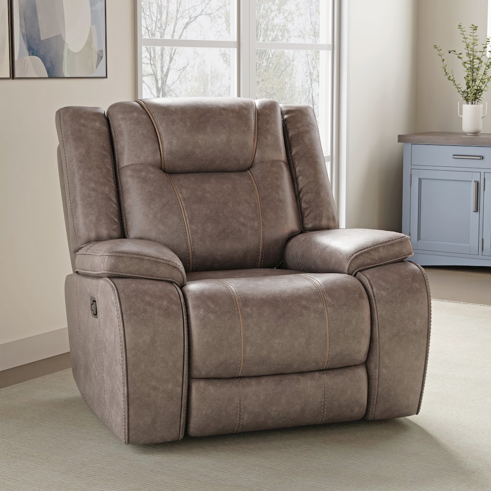 Blake - Desert Taupe Glider Recliner. Picture 7