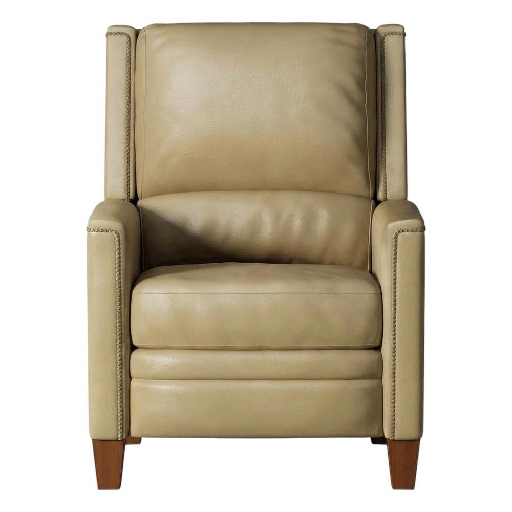 Brown Manual Recliner with Plush Seat and Classic American Style. Picture 1