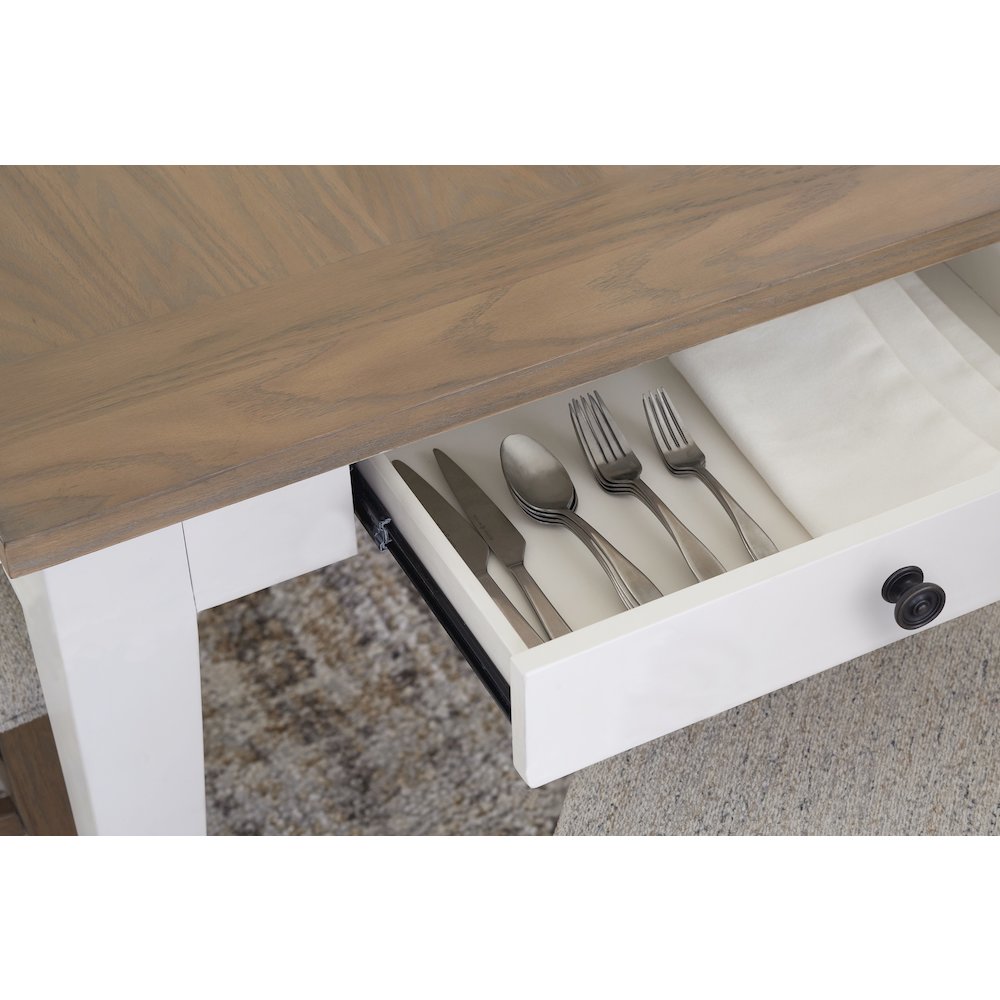 Modern Dining 60 In. Rectangular Extendable Dining Table. Picture 12