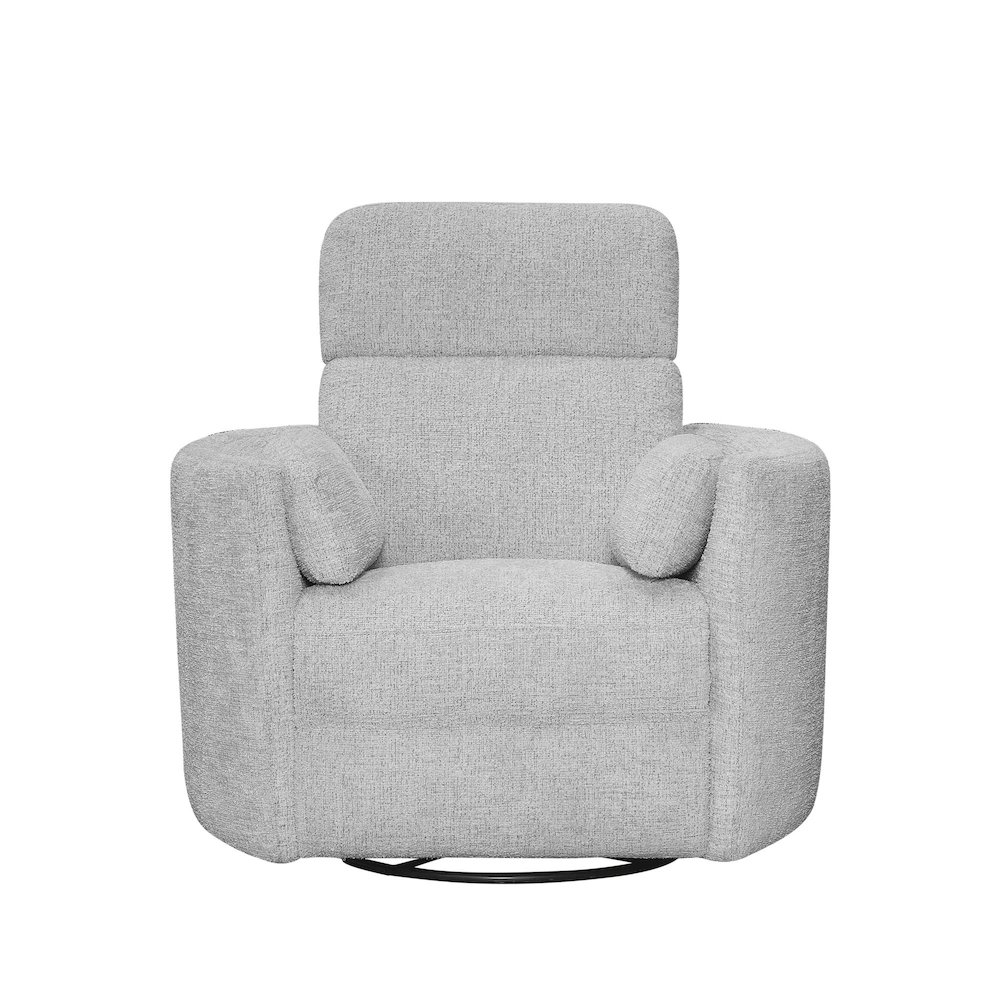 Radius - Angora Linen Manual Swivel Recliner Two Pack. Picture 5