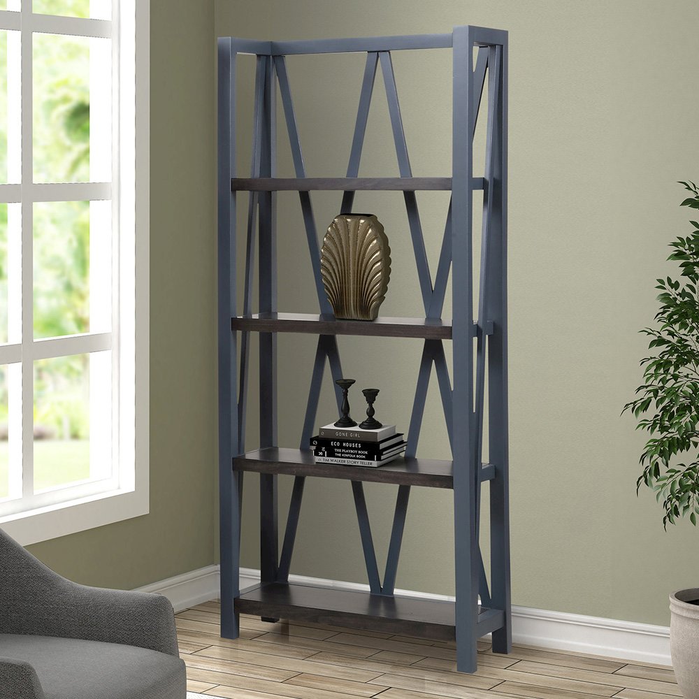 Modern - Denim Etagere Bookcase. Picture 2