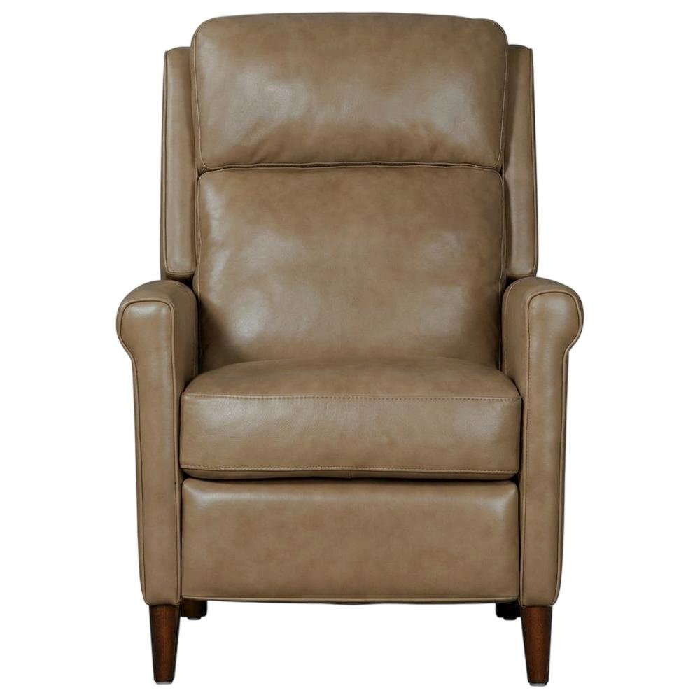 Cream Manual Recliner with Headrest in Traditional Design for Relaxation. Picture 4