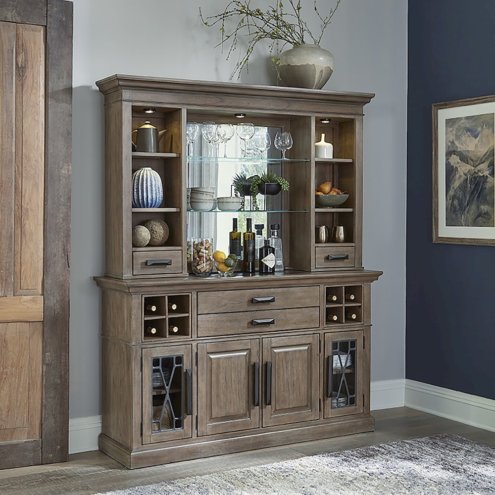 Parker House Sundance - Sandstone 66 In. Buffet and Hutch with Quartz Insert. Picture 2