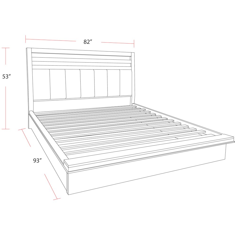 Pure Modern Bedroom King Platform Bed. Picture 10
