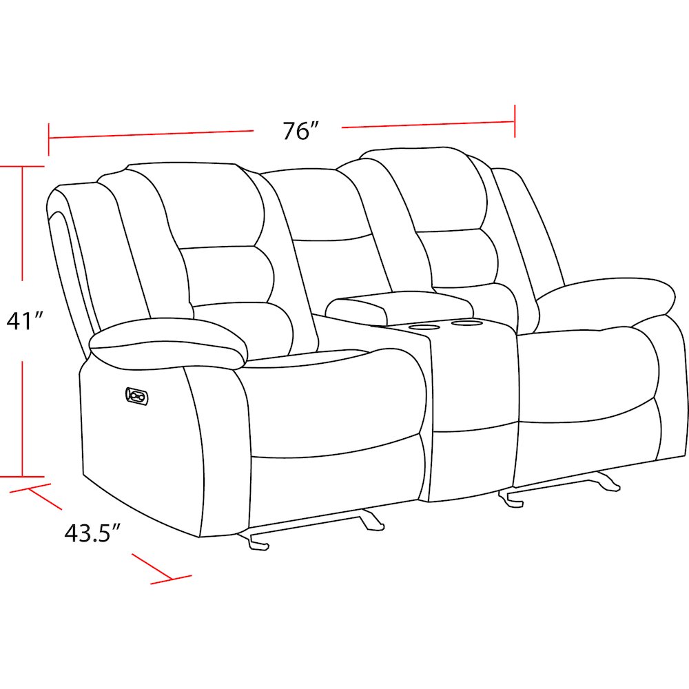 Bolton - Misty Storm Manual Glider Reclining Sofa Loveseat and Recliner. Picture 20