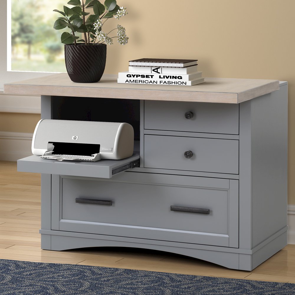 Modern - Dove Functional File with Power Center. Picture 3
