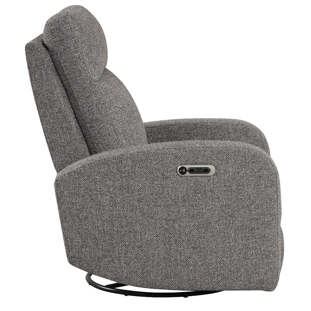 Thriller - Natural Beauty Grey Power Swivel Glider Recliner Two Pack. Picture 5