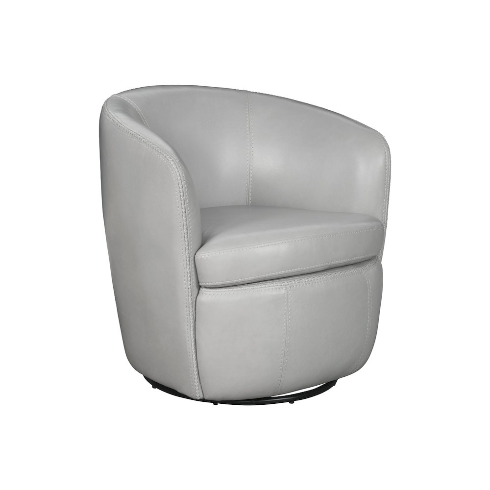 Barolo - Steamboat Ice 100% Italian Leather Swivel Club Chair Two Pack. Picture 2