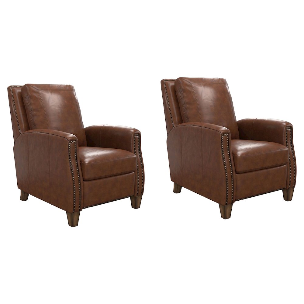 Hunter - Chestnut Charm Power Cordless High Leg Recliner P2 Two Pack. Picture 1