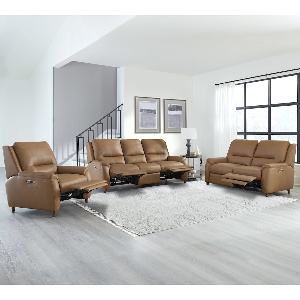Austin - Caramel Cream Power Recliner Two Pack. Picture 12