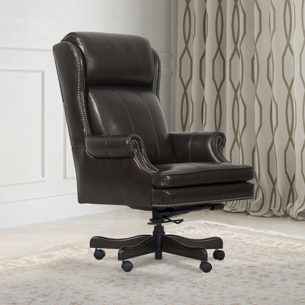 Leather Desk Chair. Picture 3