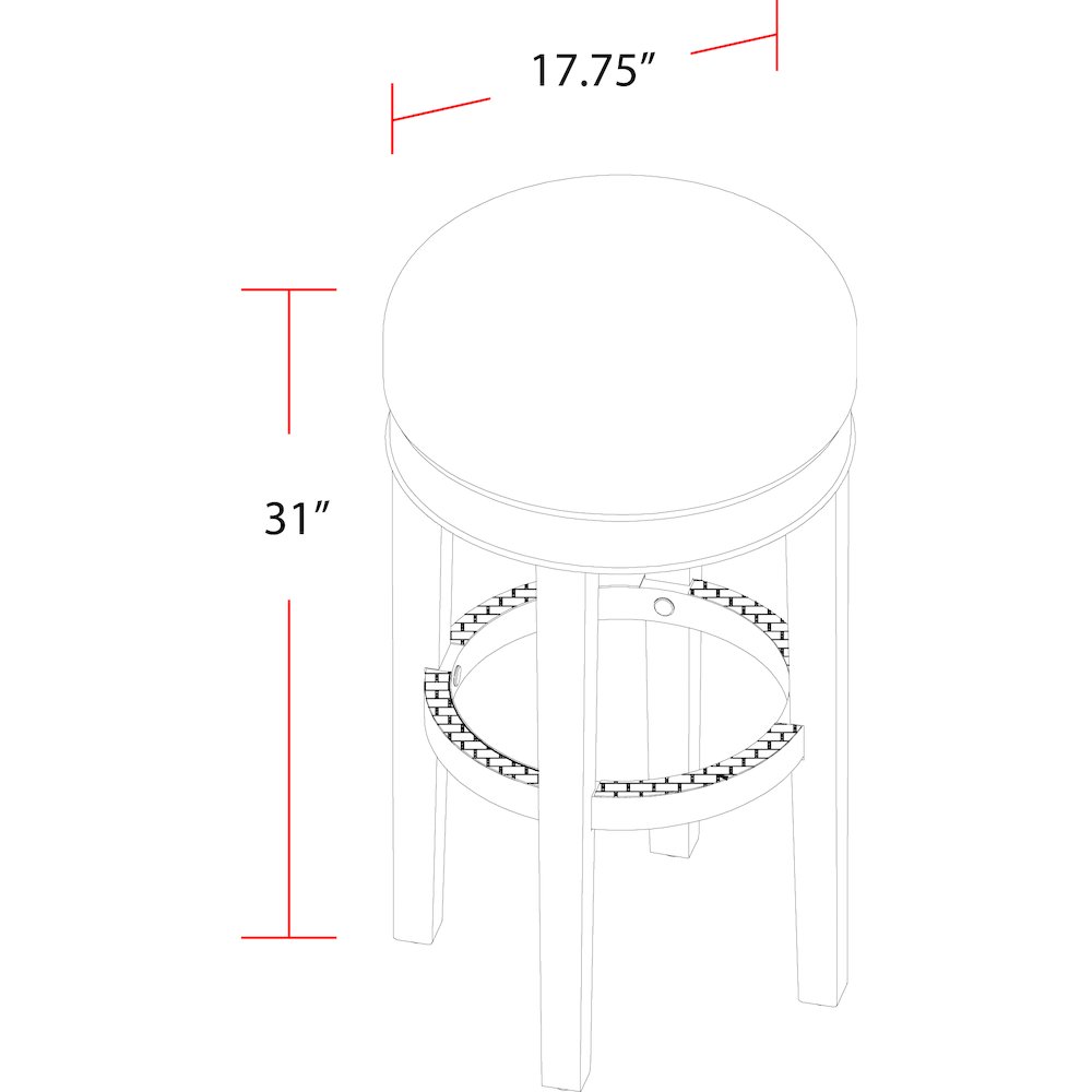 Parker House Sundance Dining - Sandstone Swivel Bar Stool. Picture 6