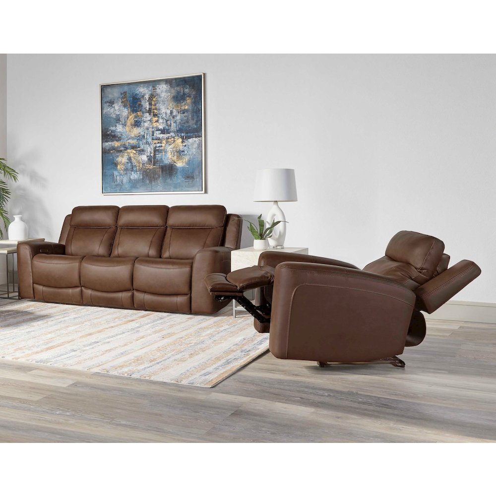 Calgary - Autumn Umber Power Reclining Sofa and Recliner. Picture 8