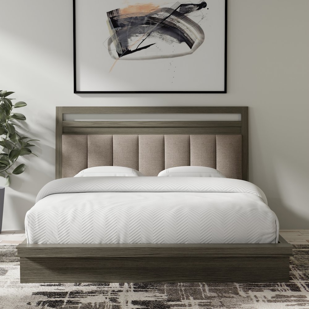 Pure Modern Bedroom Queen Platform Bed. Picture 7
