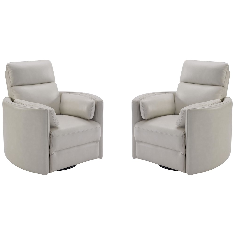 Powered By Freemotion Cordless Power Swivel Glider Recliner Two Pack. Picture 1