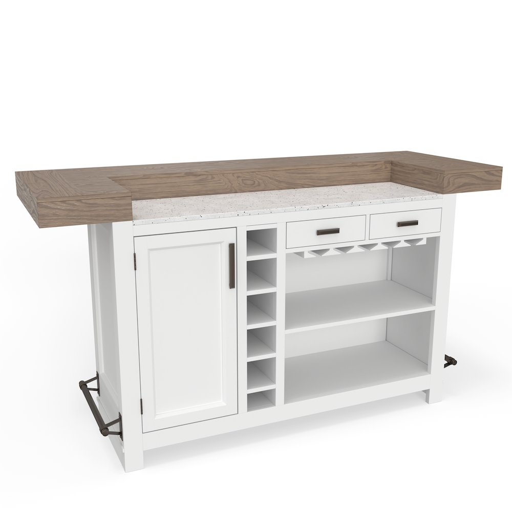Parker House Americana Modern Dining 78 In. Bar with Quartz Insert. Picture 1