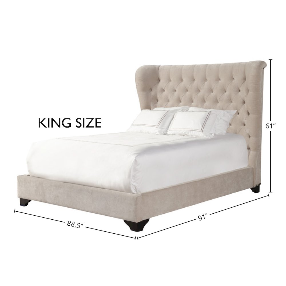 Chloe - Meringue King Bed. Picture 7