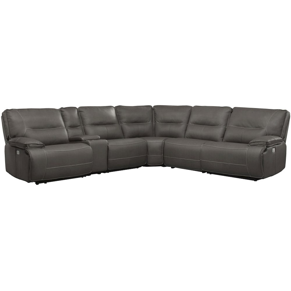 6 Piece Modular Power Reclining Sectional with Power Adjustable Headrests. Picture 1