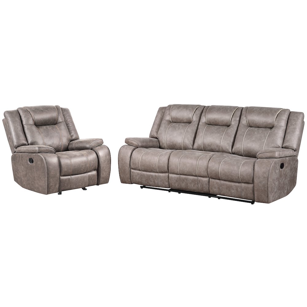 Blake - Desert Taupe Manual Reclining Sofa and Recliner. Picture 1