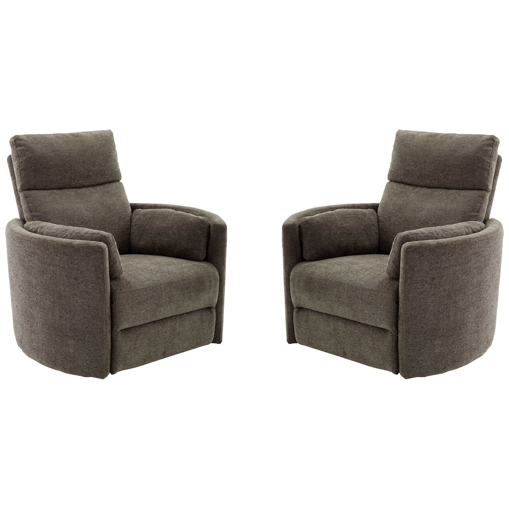 Radius - Krypton Power Swivel Glider Recliner Two Pack. Picture 1