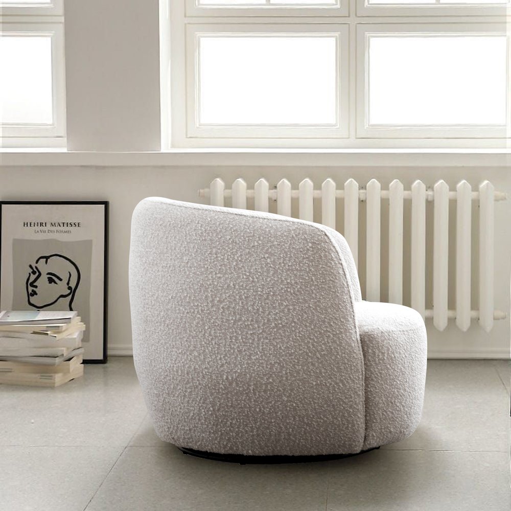 Carina - Bloke Cotton Swivel Barrel Chair Two Pack. Picture 3