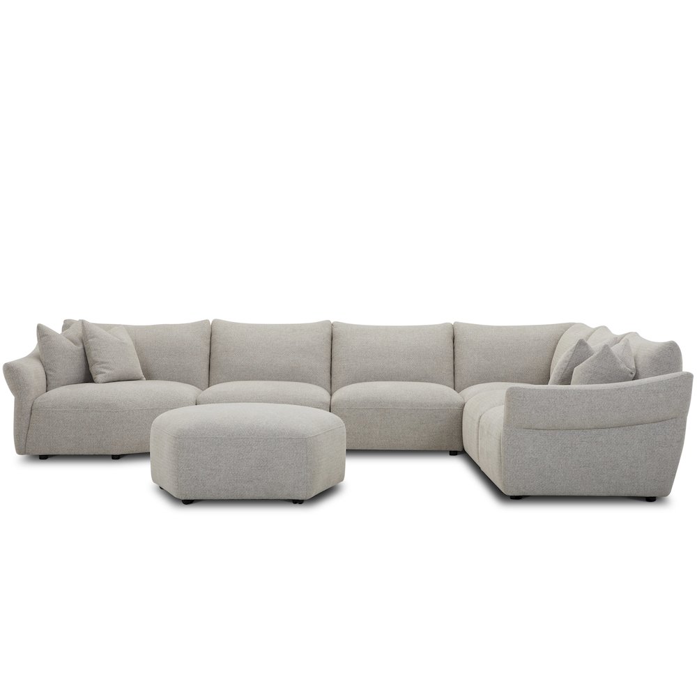 Playful - Canes Cobblestone Ottoman with Casters. Picture 5