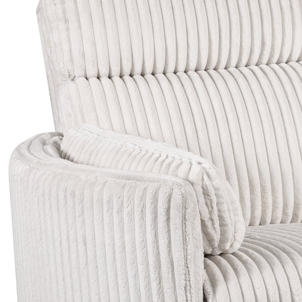 Radius Xl - Mega Ivory Extra Wide Power Glider Recliner Two Pack. Picture 8