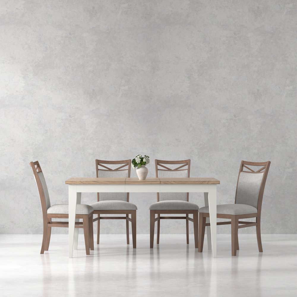 Modern Dining 60 In. Rectangular Extendable Dining Table. Picture 10