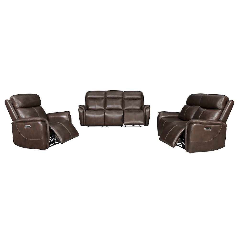 Cascade - Auburn Power Reclining Sofa Loveseat and Recliner. Picture 2