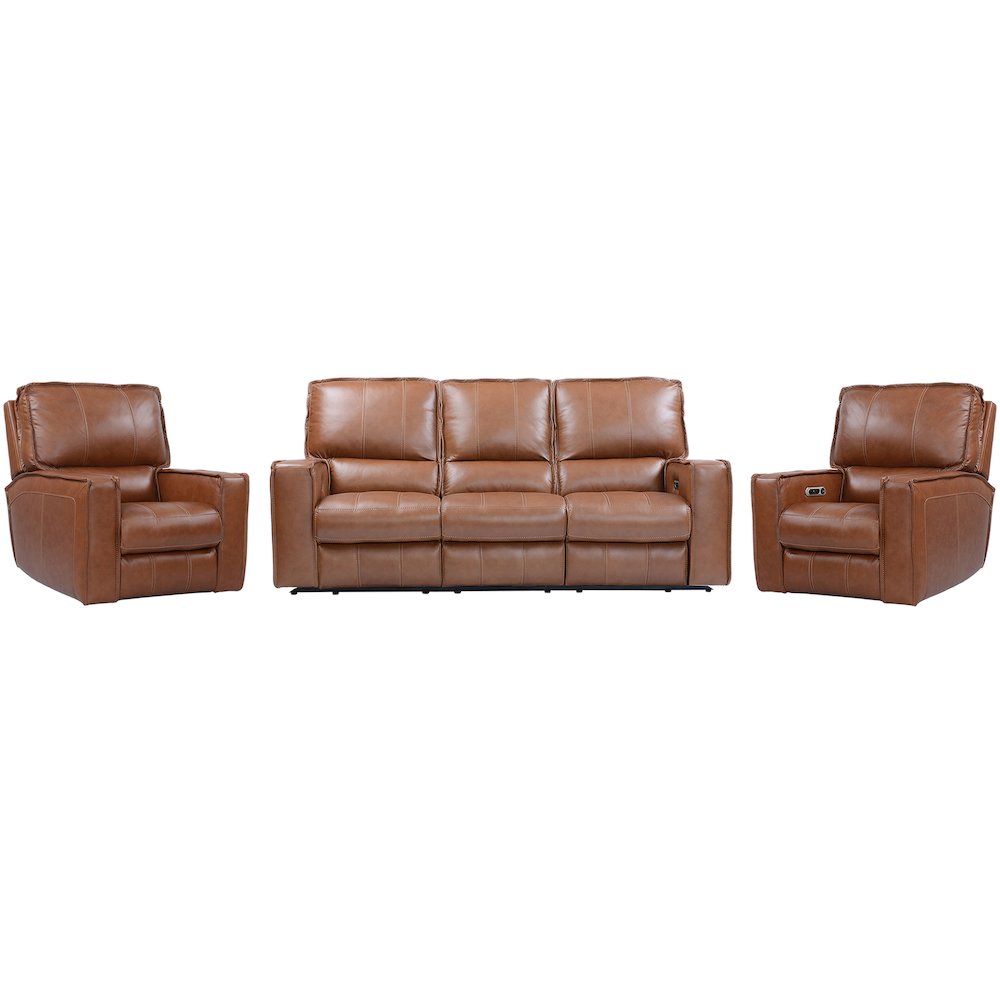 Rockford - Verona Saddle Power Reclining Sofa and Two Recliners. Picture 1